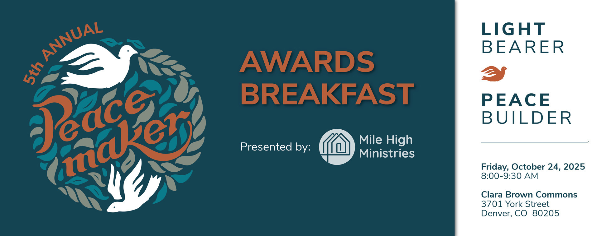 2025 Peacemaker Awards Breakfast- October 24th!